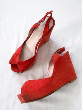Y2k summer bcbg orange wedges